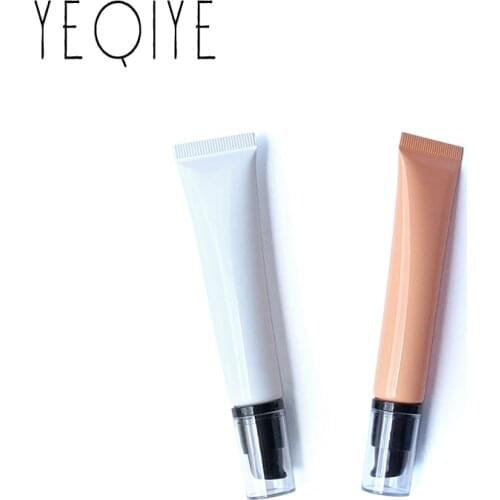 【20PCS】10/15/20ml Vacuum Pump Head Vacuum PE Tube Cosmetic Bottle Cream Container Squeeze Empty Bottles Travel Portable