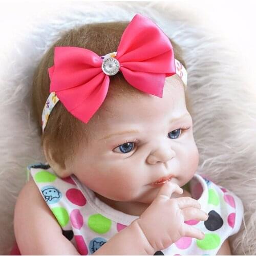 23" Full Silicone Reborn Girl Baby Doll Toy Lifelike modeling infant dolls baby dolls play house toys bonecas pink lol princess