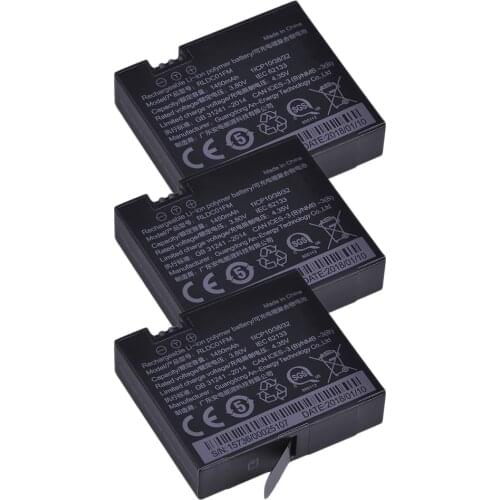 3Pcs 1450mAh Mijia Original Rechargeable Li-ion Batteries for Xiaomi Mijia Mini Camera Mijia Action Accessories