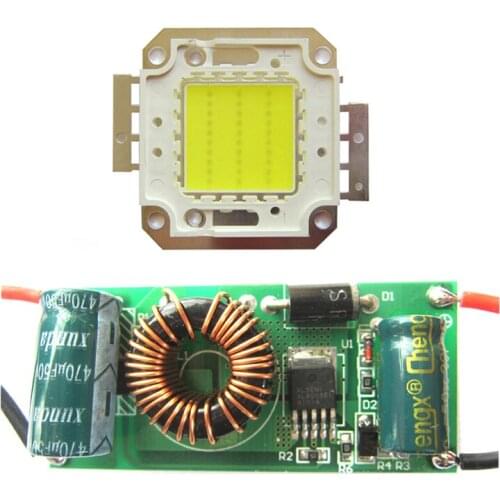 30W Pure White 6000~6500K SMD LED Light Parts + Non-Waterproof DC 12~24V LED Driver