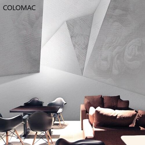 Colomac Custom 3D Visual Extension Space Geometric Wallpaper Industrial Style Office Decoration Mural Room Decor Drop Shopping