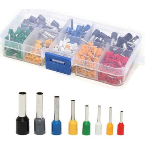400pcs/set AWG 22 - 10 Insulated Cord Pin End Terminal Ferrules Kit Set Wire Copper Crimp Connector