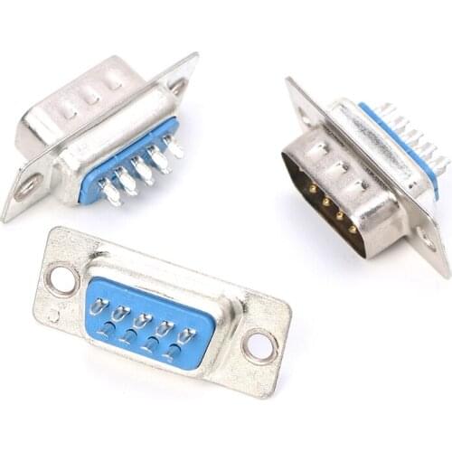 5Pairs DB9 Male and Female RS232 9 Pin Wire Solder Serial Port Plug Connectors