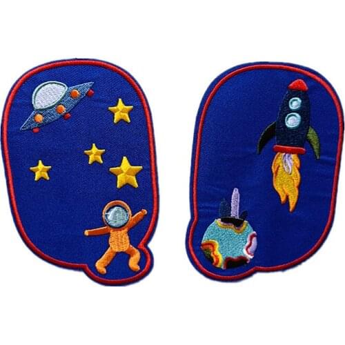 5Pcs Cartoon Jeans Patch Iron On Denim Patches Embroidered Sewing Repair Elbow Knee Patches For Children Kids Jeans Clothes