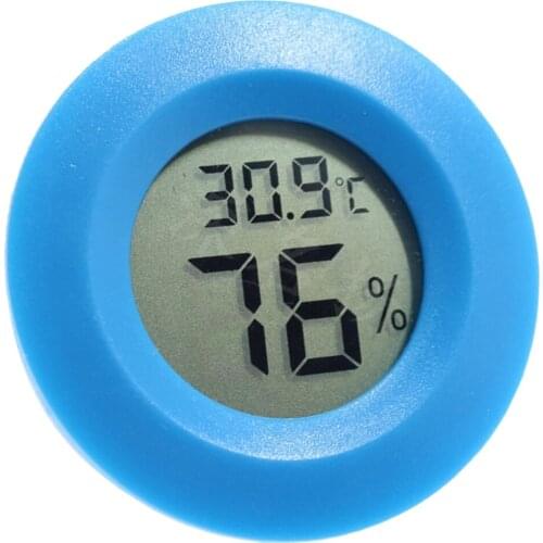 6x Reptile Thermometer Humidity Hygrometer LCD Display Blue For Reptile Tank