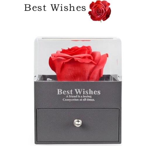 Bignosedeer 3D flower jewelry box with drawer elegant Rings Box Wedding Engagement Ring Rose Flower Gift Boxes for Jewelry