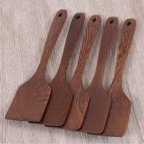 Wooden Cooking Rice Spatula Scoop Kitchen Utensil Non-Stick Hand Wok Shovel Kitchen Tools Cookware Turner Handle Utensils