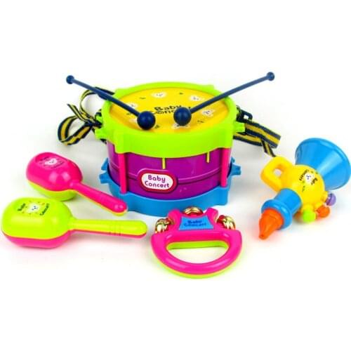 Childrens toys, Musical Instruments, Tapping toys, educational A bell/hand drum/drums/sand hammer hand bell baby toys