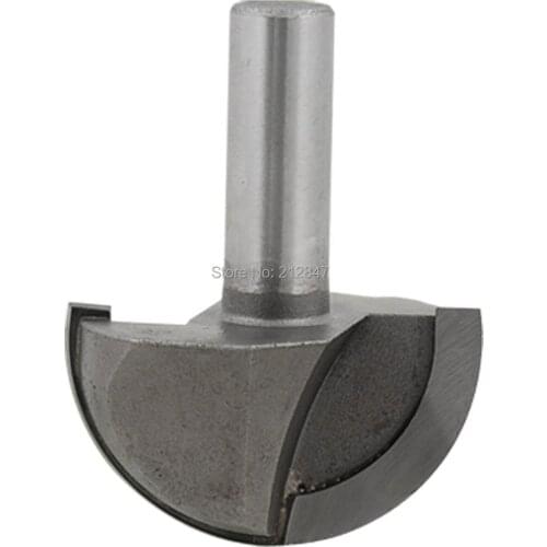 Silver Tone Steel Shank TCT Round Nose Core Box Router Bit 1/2" x 2"
