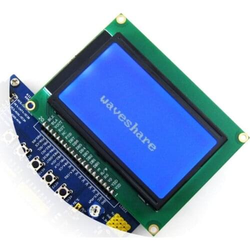 LCD12864-ST (3.3V Blue Backlight) # 12864 128*64 Graphic Matrix LCM LCD Module Display TN/STN White Character 3.3V Logic Circuit