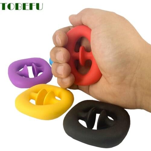 Finger Hand Grip Stress Reliever Toy Adult Child Funny Anti-stress Fidget Reliver Stress Toys Decompression Pinching Ball Toy