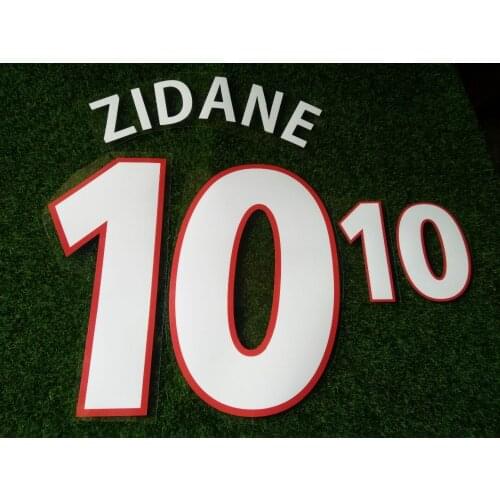 Pu Material 2000 France #10 Zidane Vieira Henry Trezeguet Nameset Customize Any Name Number Diy Printing Flocking