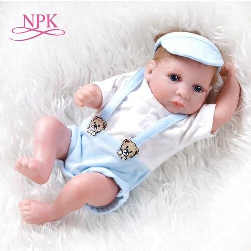 NPK 26CM mini reborn baby boy premie doll very cute small handfuls of fun doll collectible doll Chrismas Gift