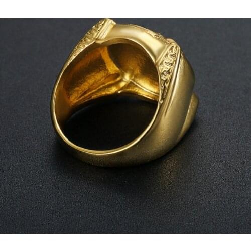 Male Hip Hop Gorgon Monster 316L Stainless Steel Ring Horror Viper Medusa Ring