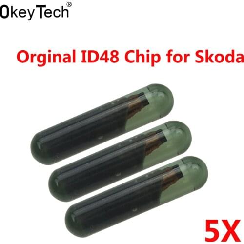 OkeyTech 5pcs/lot Car Transponder Chip ID48 for Skoda Crypto Unlocked Chip For Skoda Auto Ignition System ID48 Auto Car Key Chip