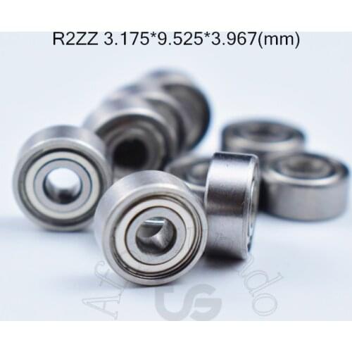 R2ZZ 3.175*9.525*3.967(mm) 10pieces free shipping bearing ABEC-5 R2 R2Z metal sealing chrome steel bearing metal sealed bearings