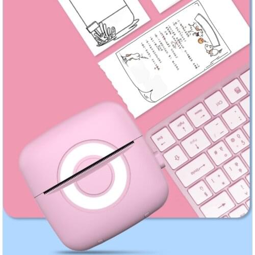1 Set Thermal Printer Portable Mini Bluetooth-compatible Wireless Pocket Mobile Printer with One Roll Of Paper for Photo