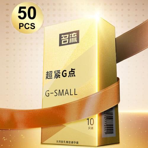 50pcs 45mm Small Size Condoms Men Ultra-Small G Particles-Stimulation Thin Durable Male Delay Lasting Safe Contraception Product
