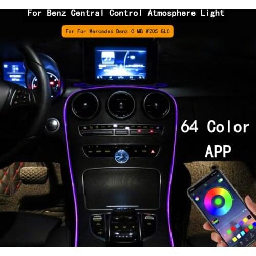 For Mercedes Benz C MB W205 GLC 2015~2020 Dashboard TPYCBX Interior OEM Original Factory Atmosphere advanced Ambient Light