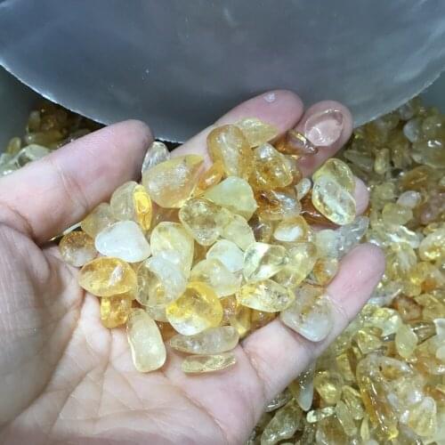 Natural Citrine Quartz crystal Tumbled Stone Polished semi-Precious Crystal Gravel