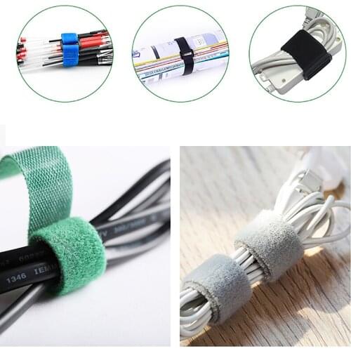Self-Locking Buckle Type Ties Adjustable Reusable nylon flexible fabric hook And loop cable Tie