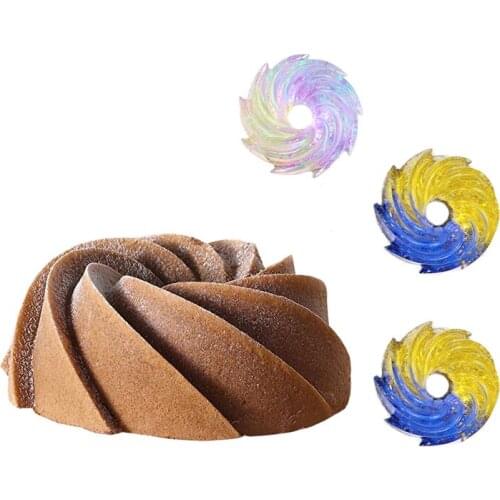 Swirl Shaped Silicone Chiffon Cake Mold Pudding Jelly Chocolate Moulds Dessert Mousse Baking Form Pan Cake Decoration Tool