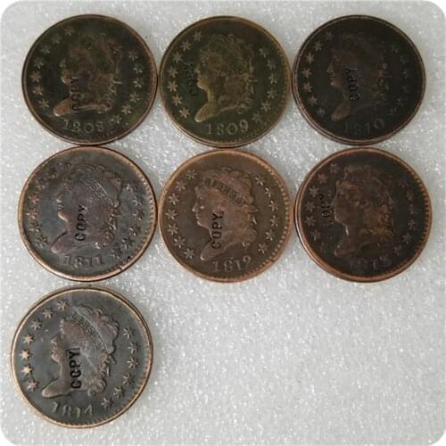USA 1808-1814 Classic Head Large Cents COPY COINS