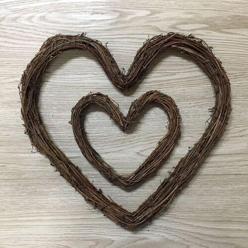 DIY Love Heart Wreath Artificial Rattan Garland Wedding Christmas Tree Hanging Decor Stem Branch Ring Garland flower wreath new