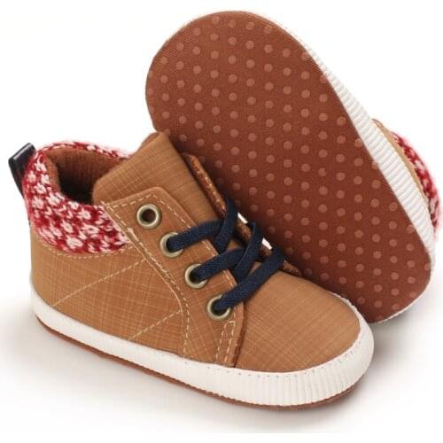 0.-18M Spring Autumn Casual Shoe Sport Sneakers For Baby Boys Elastic Band Soft-Soled Non-Slip Shoes