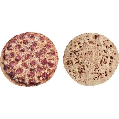 High Quality Flannel Fabric Burritos Tortilla Blanket Realistic Creative Round Thin Food Throw Blanket