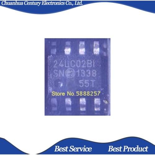 10 Pcs/Lot 24LC02B-I/SN SOP8 New and Original In Stock