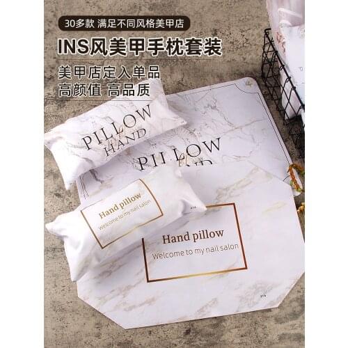 25cm Hand Pillow Cushion Pad for Nail Arm Rest Set Pillow Holder Foldable Washable PU Table Mat Leather Nail Tech Cushion/ Mat