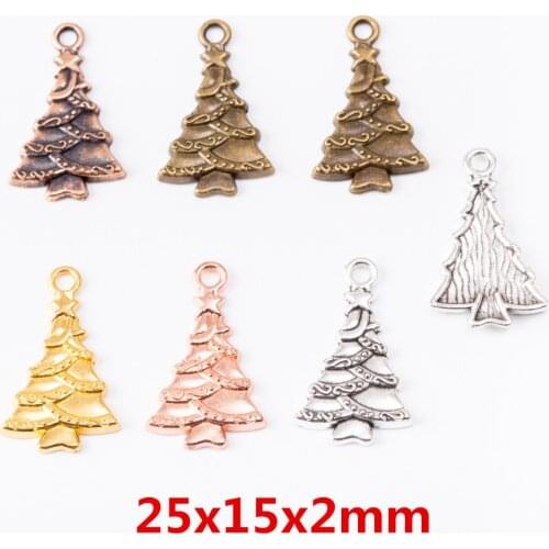 30pcs Charms tree Pendant Bright Zinc Alloy Fit Bracelet Necklace DIY Metal Jewelry Findings 6451
