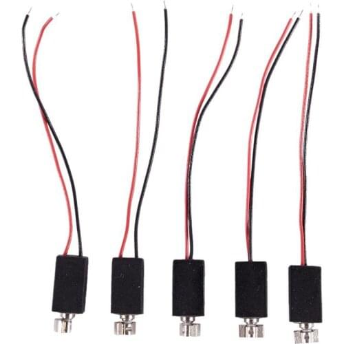 4.6mm x 4.8mm 2 Wire DC 3V 2000RPM Mini Micro Vibration Motor 5 Pcs