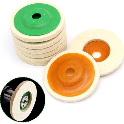 5Pcs Round Polishing Wheels Faux Wool Buffing Polisher Pads Buffer Disc Tools