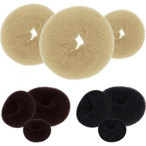 80% Hot Sale！ 3 Colors Fashion Elegant Women Ladies Girls Magic Shaper Donut Hair Ring Bun Fashion Hair Styling Tool Accessories