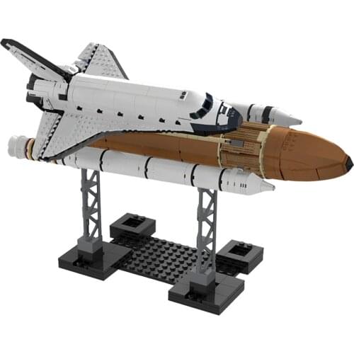 Buildmoc 16014 City Space high-tech Shuttle Rocket Launch Center Shuttle Expedition Astronaut Figures Building Blocks Toys Gifts