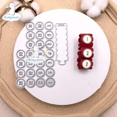 Bunnymoon Digital garland Metal cutting dies stencil Greeting Card Decoration DIY Scrapbooking Scrapbook Paper Photo Album