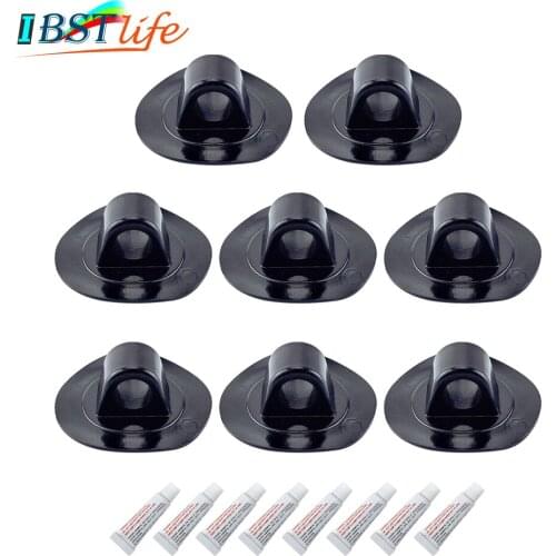 PVC Rope Mount Holder with Glue Clip Hook Rope Buckle Rowing Boats Drag Safe Hooks Inflatable Boat Kayak Dinghy Accessories