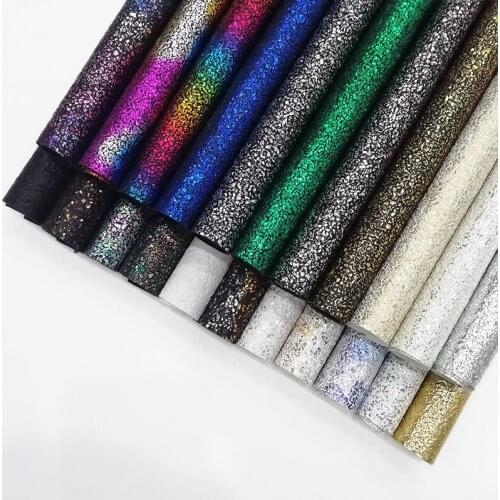 135x30cm 3D Textured Embossed PU Holographic Bronzing Vinyl Leather Fabric Sheet for Making Shoe/Bag/DIY Accessories/Hair Bow