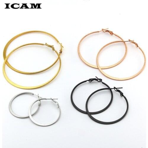 ICAM South Korea Jewelry Earrings Lovers Circle Ear Ring Earrings For Women And Rings Earrings Female Hip Hop Hoop Earrings