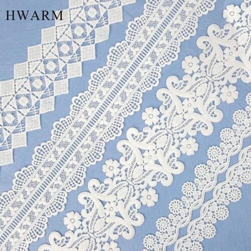 Lace Fabric Ribbon High Quality And Exquisite Water Soluble Embroidered Milk Silk White Wedding Sewing Trim Clothing Accessories