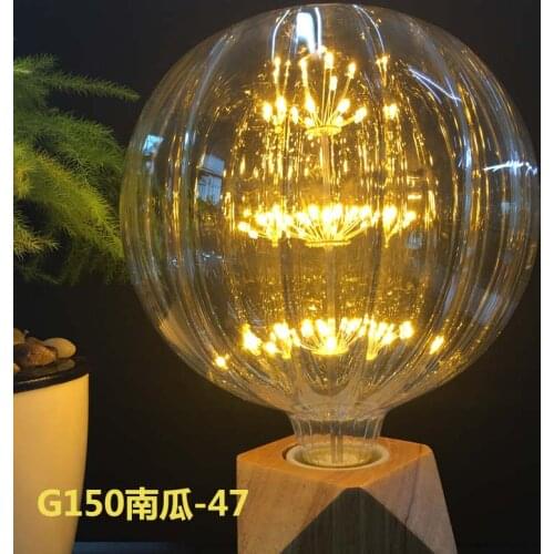 G125 Pumpkin Starry sky lamp LED Edison Light bulb E27 110V 220V 3W Firework lamp Energy saving home Decor Christmas gift
