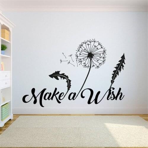 Dandelion Wall Decal Dandelion Seeds blowing in the wind Wall Art Flower Decor Girls Nursery room wall art stickers vinyl HY775