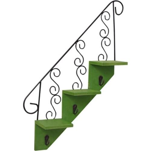 Restaurant Wall Decoration Wall Hanging Hook Rack Wrought Iron Flower Stand Flower Pot Rack Stairs