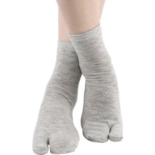 1 Pair Bike Cycling Socks Japanese Unisex Kimono Flip Flop Sandal Split Sock Two Fingers Walking Running Riding Sport Socks