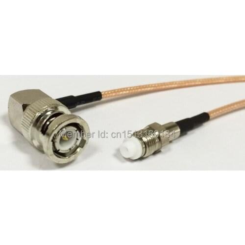 New Modem Coaxial Cable BNC Male Plug Right Angle To FME Femael Jack Connector RG316 Cable Pigtail 15CM 6inch Adapter