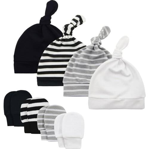 Autumn Winter New Baby Hat With Gloves Boy Girl Beanies Fashion Infant Hats Toddler Kids Outdoor Warm Knitted Beanie Cap
