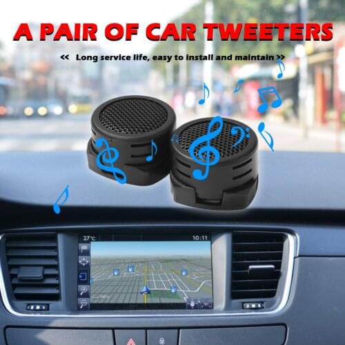 TP-005A Car Tweeters Mini Treble Loudspeakers High Frequency Car Stereo Audio Speakers 12V DC 2 Pack Auto Accessories