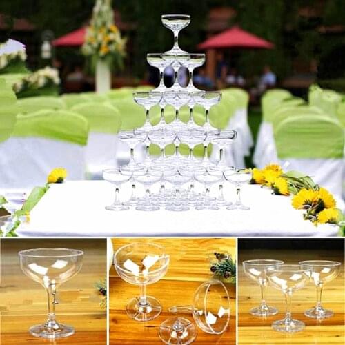20pcs High quality wedding dinner party favors champagne glass acrylic plastic thickened wine glass DIY dessert favors cups